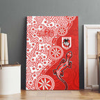 St George Illawarra Dragons NAIDOC Week 2026 Canvas Wall Art Aboriginal Lizard Dot Painting - 50 Years of Deadly