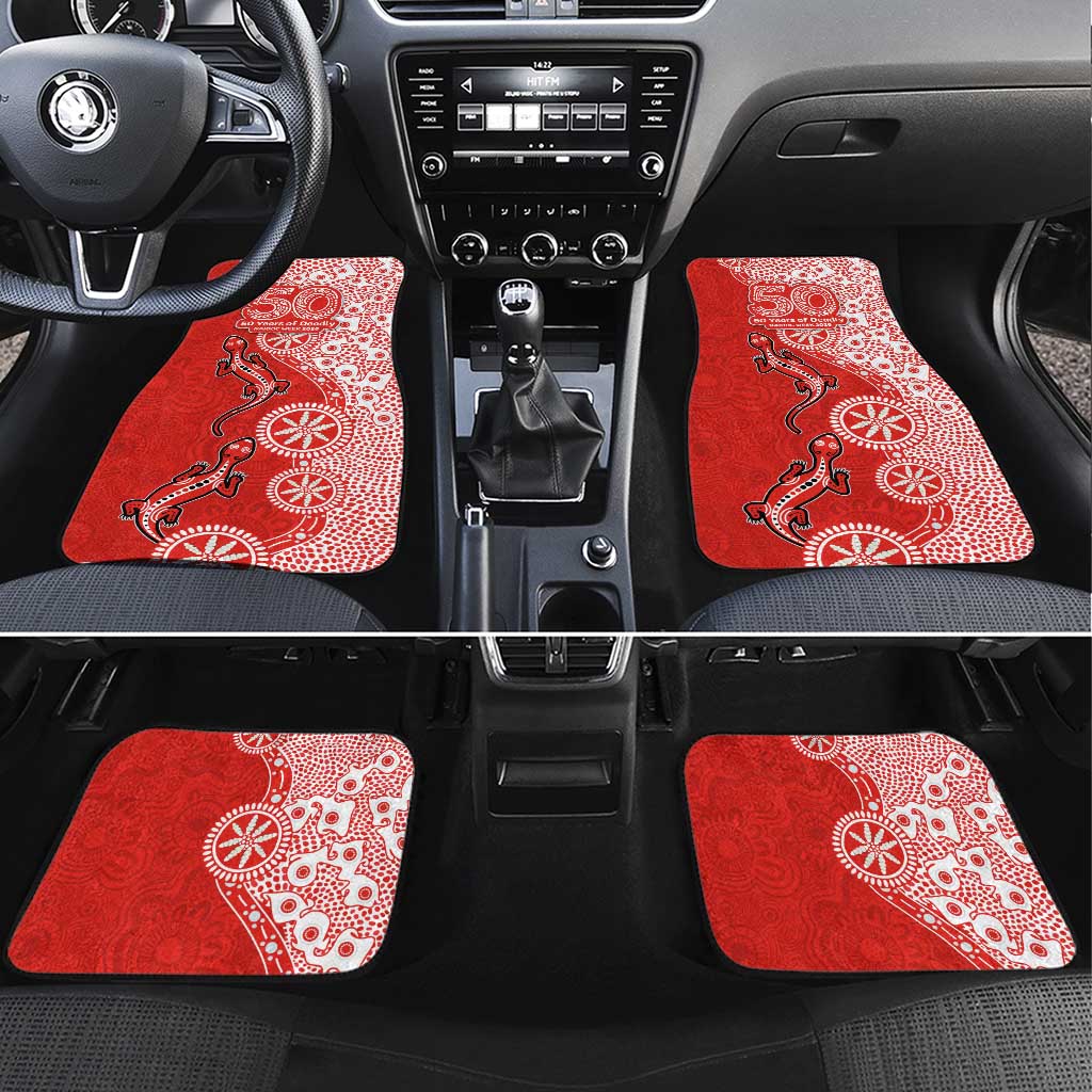 St George Illawarra Dragons NAIDOC Week 2026 Car Mats Aboriginal Lizard Dot Painting - 50 Years of Deadly