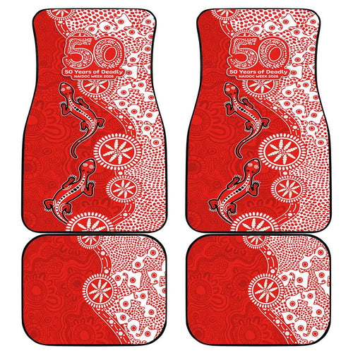 St George Illawarra Dragons NAIDOC Week 2026 Car Mats Aboriginal Lizard Dot Painting - 50 Years of Deadly