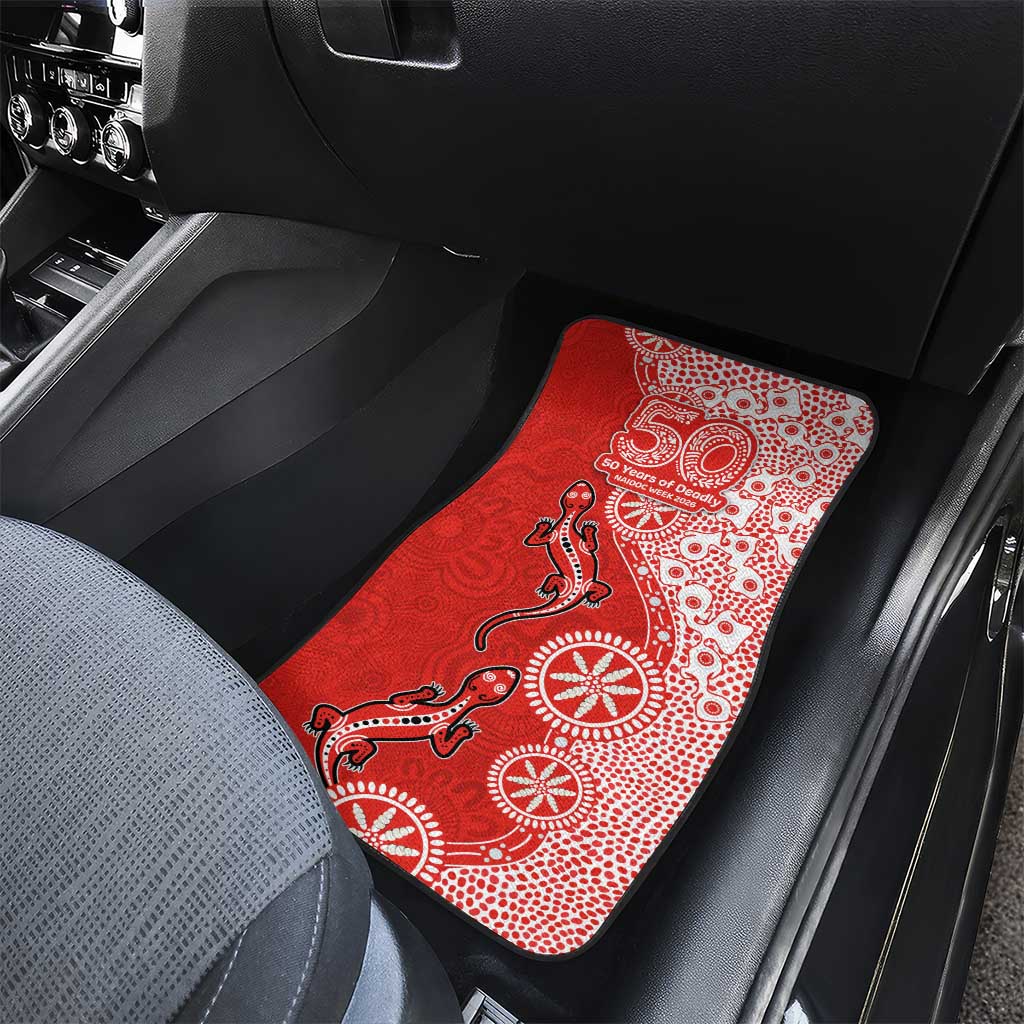 St George Illawarra Dragons NAIDOC Week 2026 Car Mats Aboriginal Lizard Dot Painting - 50 Years of Deadly