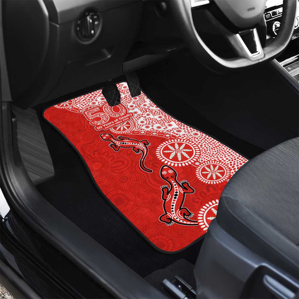 St George Illawarra Dragons NAIDOC Week 2026 Car Mats Aboriginal Lizard Dot Painting - 50 Years of Deadly
