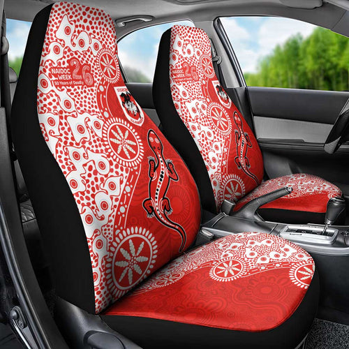 St George Illawarra Dragons NAIDOC Week 2026 Car Seat Cover Aboriginal Lizard Dot Painting - 50 Years of Deadly