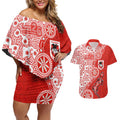 St George Illawarra Dragons NAIDOC Week 2026 Couples Matching Off Shoulder Short Dress and Hawaiian Shirt Aboriginal Lizard Dot Painting - 50 Years of Deadly