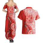 St George Illawarra Dragons NAIDOC Week 2026 Couples Matching Summer Maxi Dress and Hawaiian Shirt Aboriginal Lizard Dot Painting - 50 Years of Deadly