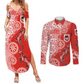 St George Illawarra Dragons NAIDOC Week 2026 Couples Matching Summer Maxi Dress and Long Sleeve Button Shirt Aboriginal Lizard Dot Painting - 50 Years of Deadly
