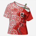 St George Illawarra Dragons NAIDOC Week 2026 Cross Shoulder Shirt Aboriginal Lizard Dot Painting - 50 Years of Deadly