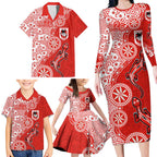 St George Illawarra Dragons NAIDOC Week 2026 Family Matching Long Sleeve Bodycon Dress and Hawaiian Shirt Aboriginal Lizard Dot Painting - 50 Years of Deadly