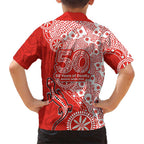 St George Illawarra Dragons NAIDOC Week 2026 Family Matching Mermaid Dress and Hawaiian Shirt Aboriginal Lizard Dot Painting - 50 Years of Deadly