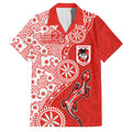 St George Illawarra Dragons NAIDOC Week 2026 Family Matching Off The Shoulder Long Sleeve Dress and Hawaiian Shirt Aboriginal Lizard Dot Painting - 50 Years of Deadly