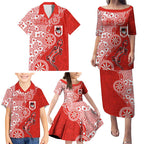 St George Illawarra Dragons NAIDOC Week 2026 Family Matching Puletasi and Hawaiian Shirt Aboriginal Lizard Dot Painting - 50 Years of Deadly