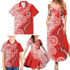 St George Illawarra Dragons NAIDOC Week 2026 Family Matching Summer Maxi Dress and Hawaiian Shirt Aboriginal Lizard Dot Painting - 50 Years of Deadly
