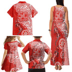 St George Illawarra Dragons NAIDOC Week 2026 Family Matching Tank Maxi Dress and Hawaiian Shirt Aboriginal Lizard Dot Painting - 50 Years of Deadly
