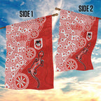 St George Illawarra Dragons NAIDOC Week 2026 Garden Flag Aboriginal Lizard Dot Painting - 50 Years of Deadly