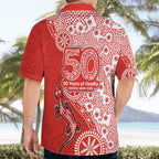 St George Illawarra Dragons NAIDOC Week 2026 Hawaiian Shirt Aboriginal Lizard Dot Painting - 50 Years of Deadly