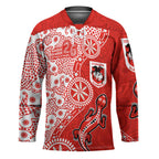 St George Illawarra Dragons NAIDOC Week 2026 Hockey Jersey Aboriginal Lizard Dot Painting - 50 Years of Deadly