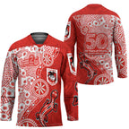 St George Illawarra Dragons NAIDOC Week 2026 Hockey Jersey Aboriginal Lizard Dot Painting - 50 Years of Deadly