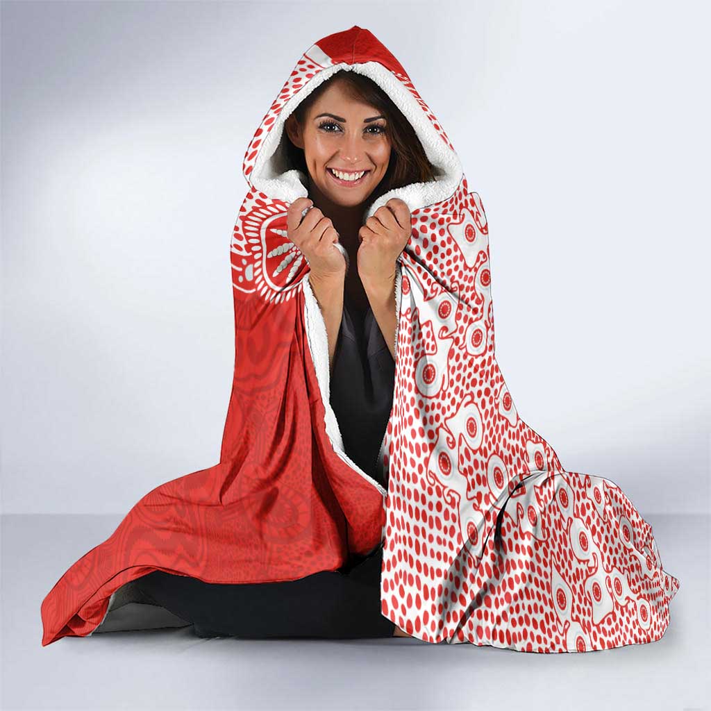 St George Illawarra Dragons NAIDOC Week 2026 Hooded Blanket Aboriginal Lizard Dot Painting - 50 Years of Deadly