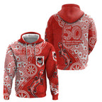 St George Illawarra Dragons NAIDOC Week 2026 Hoodie Aboriginal Lizard Dot Painting - 50 Years of Deadly