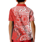 St George Illawarra Dragons NAIDOC Week 2026 Kid Polo Shirt Aboriginal Lizard Dot Painting - 50 Years of Deadly