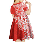 St George Illawarra Dragons NAIDOC Week 2026 Kid Short Sleeve Dress Aboriginal Lizard Dot Painting - 50 Years of Deadly