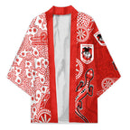 St George Illawarra Dragons NAIDOC Week 2026 Kimono Aboriginal Lizard Dot Painting - 50 Years of Deadly
