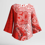 St George Illawarra Dragons NAIDOC Week 2026 Kimono Sleeve Blouse Aboriginal Lizard Dot Painting - 50 Years of Deadly