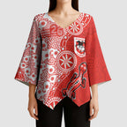 St George Illawarra Dragons NAIDOC Week 2026 Kimono Sleeve Blouse Aboriginal Lizard Dot Painting - 50 Years of Deadly