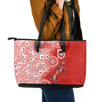 St George Illawarra Dragons NAIDOC Week 2026 Leather Tote Bag Aboriginal Lizard Dot Painting - 50 Years of Deadly