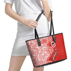 St George Illawarra Dragons NAIDOC Week 2026 Leather Tote Bag Aboriginal Lizard Dot Painting - 50 Years of Deadly