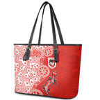 St George Illawarra Dragons NAIDOC Week 2026 Leather Tote Bag Aboriginal Lizard Dot Painting - 50 Years of Deadly