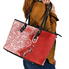 St George Illawarra Dragons NAIDOC Week 2026 Leather Tote Bag Aboriginal Lizard Dot Painting - 50 Years of Deadly