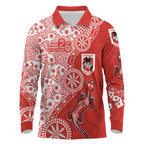 St George Illawarra Dragons NAIDOC Week 2026 Long Sleeve Polo Shirt Aboriginal Lizard Dot Painting - 50 Years of Deadly