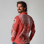 St George Illawarra Dragons NAIDOC Week 2026 Long Sleeve Polo Shirt Aboriginal Lizard Dot Painting - 50 Years of Deadly