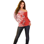St George Illawarra Dragons NAIDOC Week 2026 Off Shoulder Sweater Aboriginal Lizard Dot Painting - 50 Years of Deadly