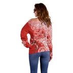 St George Illawarra Dragons NAIDOC Week 2026 Off Shoulder Sweater Aboriginal Lizard Dot Painting - 50 Years of Deadly