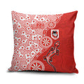 St George Illawarra Dragons NAIDOC Week 2026 Pillow Cover Aboriginal Lizard Dot Painting - 50 Years of Deadly