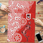 St George Illawarra Dragons NAIDOC Week 2026 Puzzle Aboriginal Lizard Dot Painting - 50 Years of Deadly