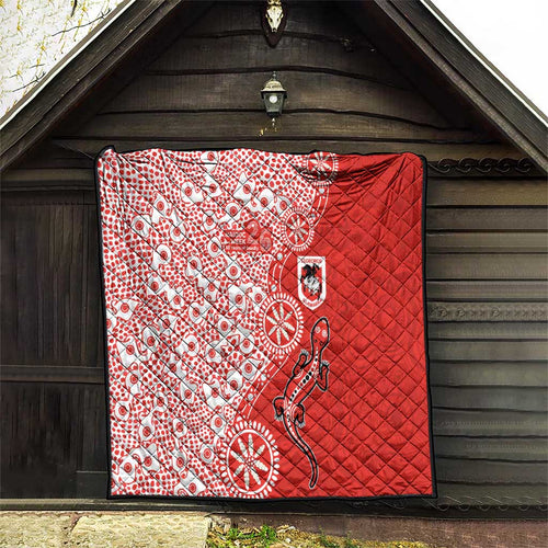 St George Illawarra Dragons NAIDOC Week 2026 Quilt Aboriginal Lizard Dot Painting - 50 Years of Deadly