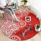 St George Illawarra Dragons NAIDOC Week 2026 Round Carpet Aboriginal Lizard Dot Painting - 50 Years of Deadly