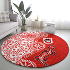 St George Illawarra Dragons NAIDOC Week 2026 Round Carpet Aboriginal Lizard Dot Painting - 50 Years of Deadly