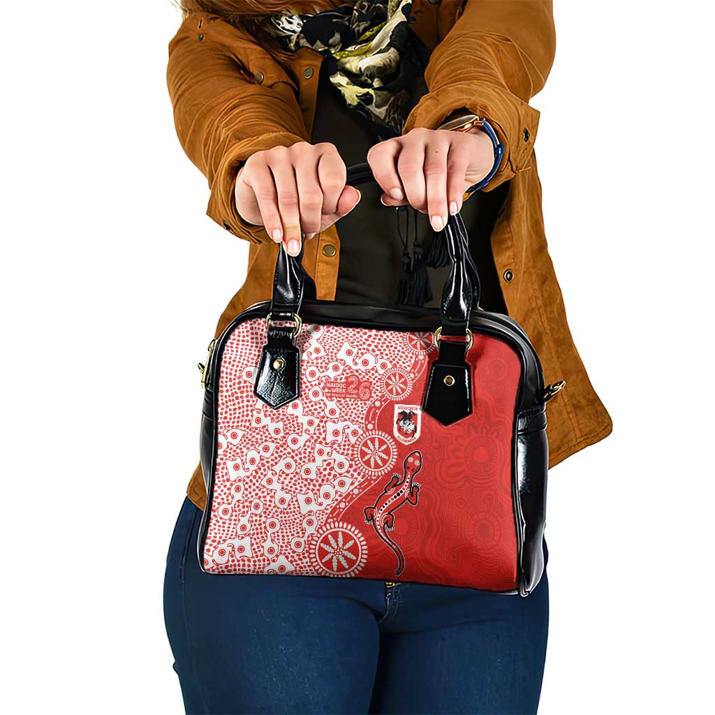 St George Illawarra Dragons NAIDOC Week 2026 Shoulder Handbag Aboriginal Lizard Dot Painting - 50 Years of Deadly