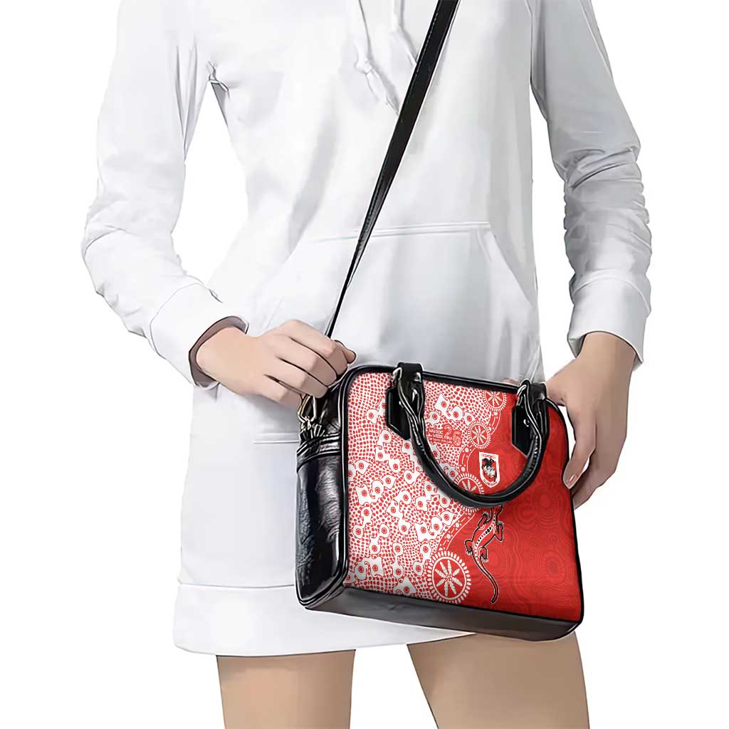 St George Illawarra Dragons NAIDOC Week 2026 Shoulder Handbag Aboriginal Lizard Dot Painting - 50 Years of Deadly