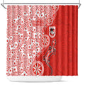 St George Illawarra Dragons NAIDOC Week 2026 Shower Curtain Aboriginal Lizard Dot Painting - 50 Years of Deadly