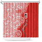St George Illawarra Dragons NAIDOC Week 2026 Shower Curtain Aboriginal Lizard Dot Painting - 50 Years of Deadly