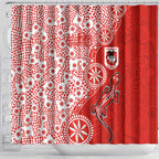 St George Illawarra Dragons NAIDOC Week 2026 Shower Curtain Aboriginal Lizard Dot Painting - 50 Years of Deadly