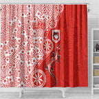 St George Illawarra Dragons NAIDOC Week 2026 Shower Curtain Aboriginal Lizard Dot Painting - 50 Years of Deadly