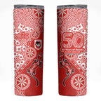 St George Illawarra Dragons NAIDOC Week 2026 Skinny Tumbler Aboriginal Lizard Dot Painting - 50 Years of Deadly
