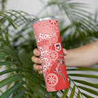 St George Illawarra Dragons NAIDOC Week 2026 Skinny Tumbler Aboriginal Lizard Dot Painting - 50 Years of Deadly