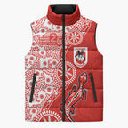 St George Illawarra Dragons NAIDOC Week 2026 Sleeveless Puffer Jacket Aboriginal Lizard Dot Painting - 50 Years of Deadly