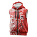 St George Illawarra Dragons NAIDOC Week 2026 Sleeveless Zip Hoodie Aboriginal Lizard Dot Painting - 50 Years of Deadly